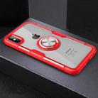 For iPhone X / XS Magnetic 360 Degree Rotation Ring Holder Armor Protective Case (Red) - 1