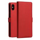DZGOGO MILO Series PC + PU Horizontal Flip Leather Case for iPhone X / XS, with Holder & Card Slot & Wallet(Red) - 1