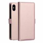 DZGOGO MILO Series PC + PU Horizontal Flip Leather Case for iPhone X / XS, with Holder & Card Slot & Wallet(Rose Gold) - 1