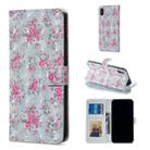 For iPhone X Rose Pattern Horizontal Flip Leather Case with Holder & Card Slots & Photo Frame & Wallet - 1