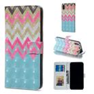 For iPhone X Color Wave Pattern Horizontal Flip Leather Case with Holder & Card Slots & Photo Frame & Wallet - 1