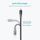 ANKER A8452 Powerline+ II USB to 8 Pin Apple MFI Certificated Nylon Pullable Carts Charging Data Cable, Length: 0.9m(Black) - 4