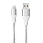 ANKER A8452 Powerline+ II USB to 8 Pin Apple MFI Certificated Nylon Pullable Carts Charging Data Cable, Length: 0.9m(Silver) - 1