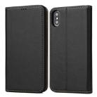 For iPhone X / XS Horizontal Flip PU Leather Case with Holder & Card Slots & Wallet(Black) - 1