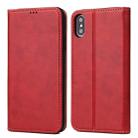 For iPhone X / XS Horizontal Flip PU Leather Case with Holder & Card Slots & Wallet(Red) - 1
