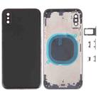 Back Cover with Camera Lens & SIM Card Tray & Side Keys for iPhone XS(Black) - 1