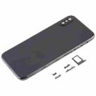 Back Cover with Camera Lens & SIM Card Tray & Side Keys for iPhone XS(Black) - 2