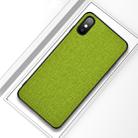 Shockproof Cloth Texture PC+ TPU Protective Case for iPhone X / XS (Green) - 1
