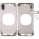 Transparent Back Cover with Camera Lens & SIM Card Tray & Side Keys for iPhone XS(Gold) - 1