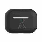 For AirPods Pro Solid Color Silicone Earphone Protective Case ( Basketball Men ) - 1