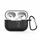 For AirPods Pro Solid Color Silicone Earphone Protective Case With The Buckle ( Robot ) - 1