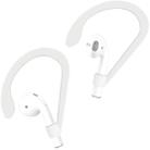 1 Pair IMAK For AirPods 1 / 2 Wireless Earphones Silicone Anti-lost Lanyard Ear Hook(White) - 1