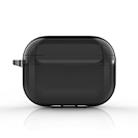 For AirPods Pro Simple Fluorescent Solid Color Earphone Protective Sleeve(Black) - 1