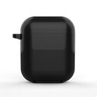 For Airpods1/2 Simple Fluorescent Solid Color Apple Earphone Cover (Black) - 1