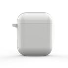 For Airpods1/2 Simple Fluorescent Solid Color Apple Earphone Cover (White) - 1