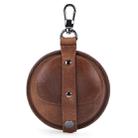 CF1042B For AirPods Pro Crazy Horse Texture Convenient Multifunction Earphone Protective Leather Case with Hook(Brown) - 1