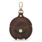 CF1111 For Huawei FreeBuds 3 Crazy Horse Texture Clamshell Earphone Protective Leather Case with Hook(Coffee) - 1