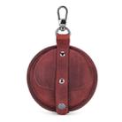 CF1042C For Huawei FreeBuds 3 Crazy Horse Texture Multifunction Earphone Protective Leather Case with Hook (Wine Red) - 1