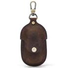 CF1109 For Galaxy Buds Crazy Horse Texture Clamshell Earphone Protective Leather Case with Hook (Dark Coffee) - 1