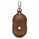 CF1109 For Galaxy Buds Crazy Horse Texture Clamshell Earphone Protective Leather Case with Hook (Brown) - 1