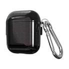 For AirPods 1 / 2 Metal Glitter PC Wireless Earphone Protective Case (Black) - 1