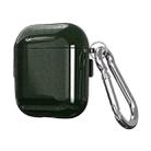 For AirPods 1 / 2 Metal Glitter PC Wireless Earphone Protective Case (Green) - 1