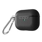For AirPods Pro TPU Football Texture Wireless Earphone Protective Case (Black) - 1