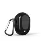 For Google Pixel Buds 2 Bluetooth Earphone TPU Solid Color Protective Case with Buckle(Black) - 1