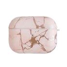 Bronzing Marble Pattern Shockproof TPU Protective Case For Apple AirPods Pro (Pink) - 1