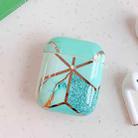 Electroplating Painted Shockproof TPU Protective Case For Apple AirPods 1/2 (Emerald) - 1