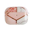 Electroplating Painted Shockproof TPU Protective Case For Apple AirPods Pro (Pink + White) - 1