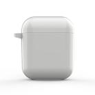 For AirPods 1/2 Bluetooth Headset Protective Sleeve Outdoor Dust-proof Drop-proof Protective Shell Can Stand TPU(White) - 1