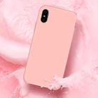 TOTUDESIGN Liquid Silicone Dropproof Full Coverage Case for iPhone XS / X(Pink) - 1