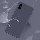 TOTUDESIGN Liquid Silicone Dropproof Full Coverage Case for iPhone XS / X (Dark Blue) - 1