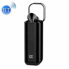 M-A8 TWS Macaron Business Single Wireless Bluetooth Earphone V5.0 with Digital Display Charging Case(Black) - 1
