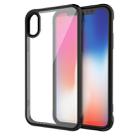 For iPhone X / XS Transparent Acrylic + TPU Airbag Shockproof Case (Black) - 1