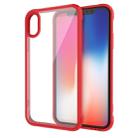 For iPhone X / XS Transparent Acrylic + TPU Airbag Shockproof Case (Red) - 1