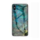 For iPhone X / XS Marble Glass Protective Case(Emerald) - 1