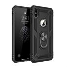 For iPhone X / XS Sergeant Armor Shockproof TPU + PC Protective Case with 360 Degree Rotation Holder (Black) - 1