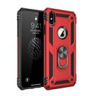 For iPhone X / XS Sergeant Armor Shockproof TPU + PC Protective Case with 360 Degree Rotation Holder (Red) - 1