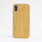 For iPhone X Shockproof TPU+ Wood Protective Case - 1