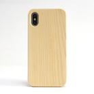 For iPhone X Shockproof TPU+ Wood Protective Case - 1