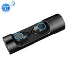 TWS-X8 IPX7 Waterproof Wireless Bluetooth 5.0 Stereo Earphone with 1000mAh Charging Bin, For iPhone, Galaxy, Huawei, Xiaomi, HTC and Other Smartphones(Black) - 1