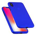 For iPhone XS 360 Degrees Full Coverage Detachable PC Case with Tempered Glass Film (Blue) - 1