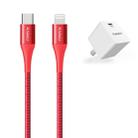 Original Lenovo RAGAU 18W PD Mini Quick Charger with 1.2m PD Cable, US Plug (Red) - 1