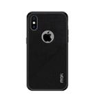 For iPhone XS MOFI Shockproof TPU + PC + Cloth Pasted Case(Black) - 1