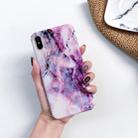 For iPhone X / XS Full Coverage Glossy Marble Texture Shockproof TPU Case - 1