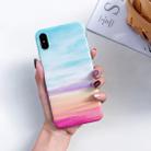 For iPhone X / XS Full Coverage Glossy Marble Texture Shockproof TPU Case - 1