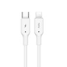 TOTUDESIGN BPDA-05 Jane Series Type-C / USB-C to 8 Pin PD Fast Charging Data Cable, Length: 100cm(White) - 1