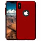 For iPhone XS MOFI Honeycomb Texture Breathable Protective Back Cover Case(Red) - 1